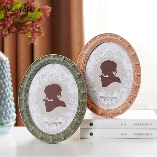 WSQYUFEI Resin photo frame Carved gold 7 inch picture frame wedding materials Suitable for home office birthday present