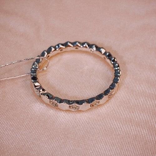 925 silver ring Light luxury wedding ring round honeycomb modelingexcellent cut DF color Engagement Anniversary Ring