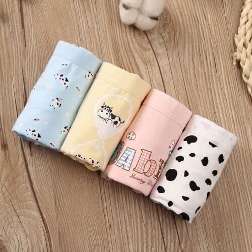 4psc/lot Hot Selling Mixture Multicolor Cotton Cartoon Girl Underwear Flat Angle Girls Safety Shorts Children Quadrangle Shorts