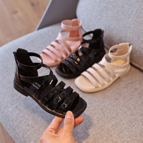 Princess Fashion Gladiator Little Girl Child Sandals Summer Flat Shoes 2021 For Kids Beach Sandals 3 4 5 6 7 8 9 10 11 12 Years