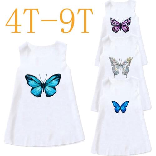 New Fashion Baby Girl Clothes Summer Dress Sleeveless Infant Dresses Butterfly Sweet Kawaii Dress Toddler Dresses For Baby Girls
