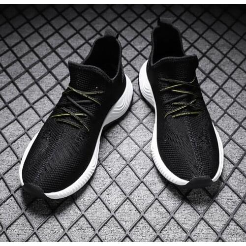 New flying woven mens casual shoes summer spring and autumn breathable sports shoes mens mesh sports shoes trend mens shoes
