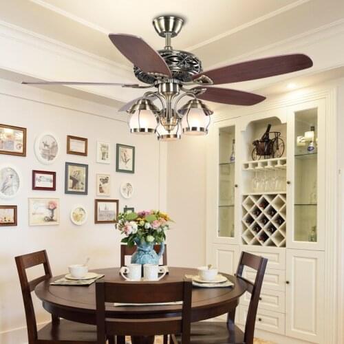 Ceiling Fan Classic Wood Leaf Decoration Ceiling Fan with Light Fisherman Lamp Nostalgic Ceiling Ceiling Fans with Lights