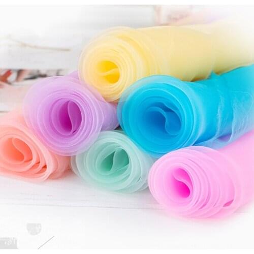 Fabric Wedding Party Birthday Sheer Organza 21 Color Decoraction DIY Sewing Fanric 100*150cm Embroidered Gauze Dyed