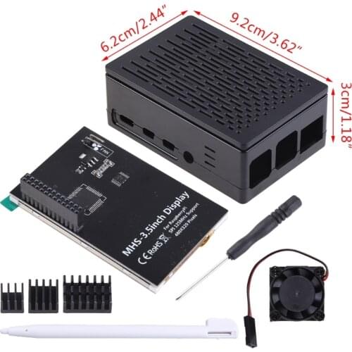 Raspberry Pi 4 Touchscreen, 4 inch 60+fps 800x480 Resolution Raspberry Pi Touchscreen with Cooling Fan and Case