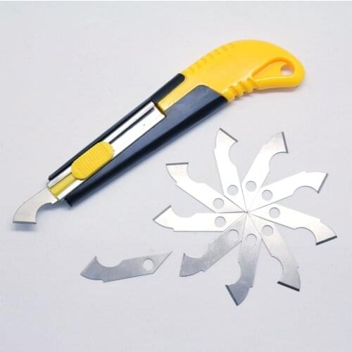 PVC Acrylic Plastic Sheet Perspex Cutter Hook Cutting Tool With 10 Spare Blades