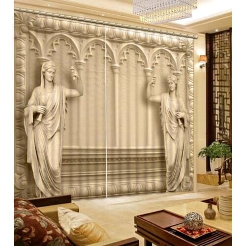 Luxury Living Room Curtains 3D Curtains For The Bedroom Kitchen Modern Window roman relief curtains