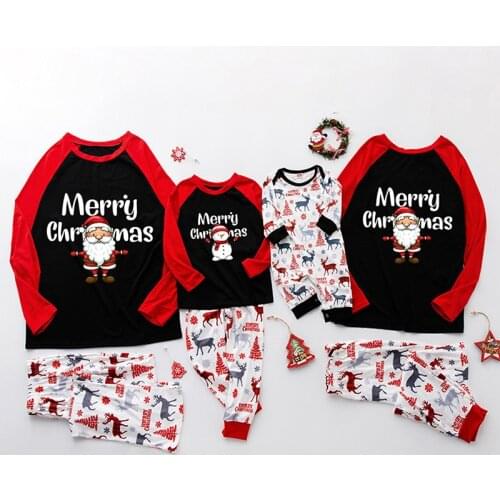 Family Christmas Sweater Cartoon Xmas New Year Santa Claus Family Look Baby Girl Boy Clothes Mother and Daughter 2022