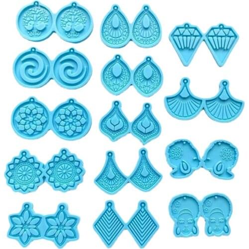 DIY Earrings Epoxy Resin Mold Keychain Pendant Silicone Mold For Jewelry Crafts Making