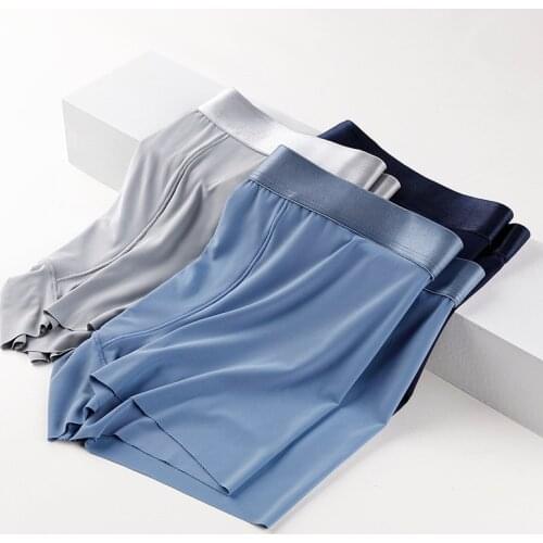 3pcs Lot Solid Boxer Shorts Men Bamboo Fiber Visoce Boxers Homme Pack Sexy 2020 Panties Set Underwear XXXL Bokserki Underpants