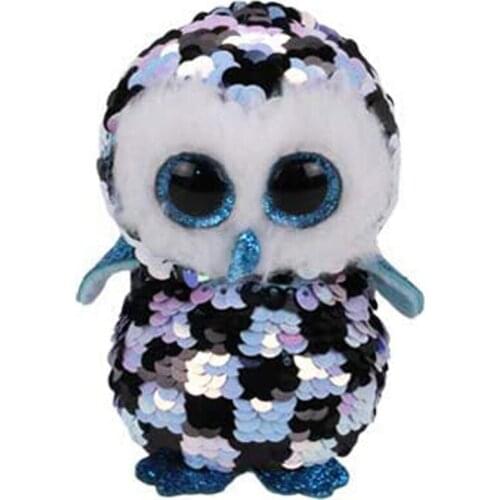 Ty Stuffed & Plush Sequin White Owl Toy