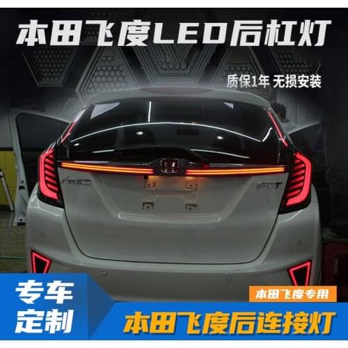 Rear Bumper Taillight For Honda Fit/Jazz 2014-2018 Car Accessoriess LED Reflector Brake Lamp Warning turn Signal Driving