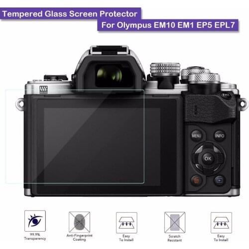 9H Tempered Glass LCD Screen Protector Shield Real Glass Film for Olympus EM10 EM1 EP5 EPL7 Camera Accessories