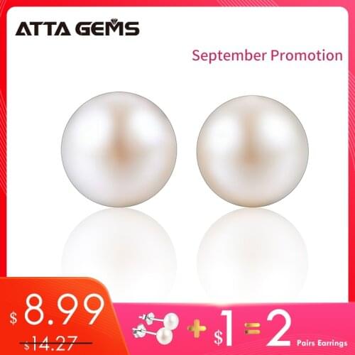 Natural Freshwater Pearl Stud Earrings For Women Real 925 Sterling Silver Jewelry for Engagement Wedding Gift Wholesale