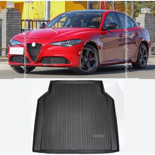 1pcs For Alfa Romeo Giulia 2017-2020 All weather Car pad Cargo TPO Mat Rear Trunk Tray Liner Carpet Car Accessories
