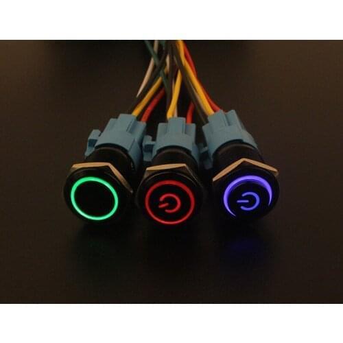 12mm dc 12v momentary latching metal mini waterproof 3 pin position 0.3a push button switch