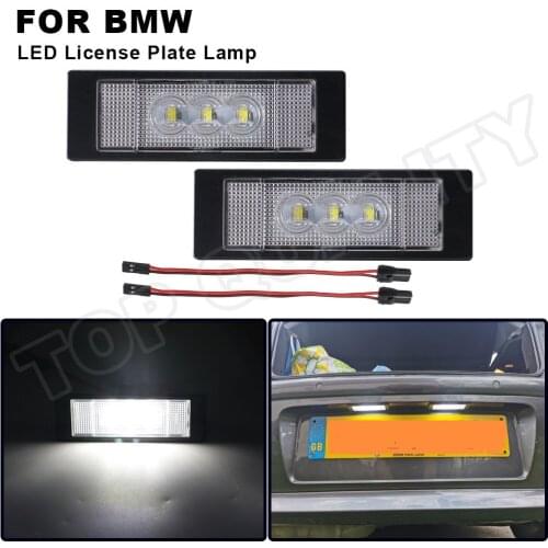 2Pcs LED License Plate Light Number Plate Lamps For BMW E81 E85 E86 E87 E89 Z4 E63 E64 F12 F20 F21 Mini Cooper R55 R55N R60 R61