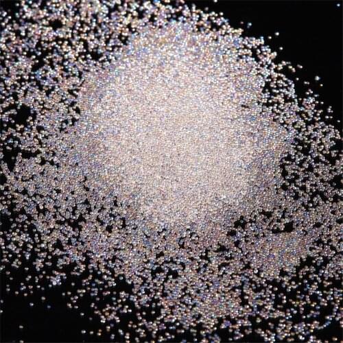 2000pcs Ultra Mini 1.2mm Diamond Beads Glass Sand Rhinestones Crystals Colorful Nail Art Powder DIY Nail Pigment Powder Dust