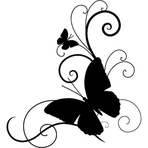 Cars Sticker Creativity Personality Butterfly Flower Car-Styling Decals PVC Waterproof Sun Protection Self-adhesive Autos Decals