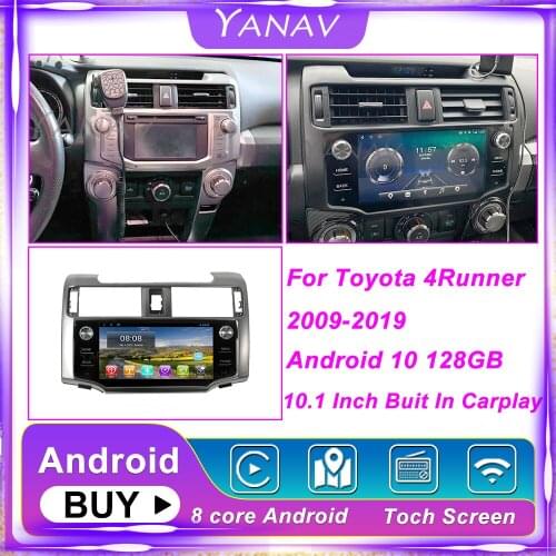 10.1 Inch For Toyota 4Runner 2009-2019 Android 10 Car Radio 128G GPS Navigation Auto Stereo Receiver DVD Video Multimedia Player
