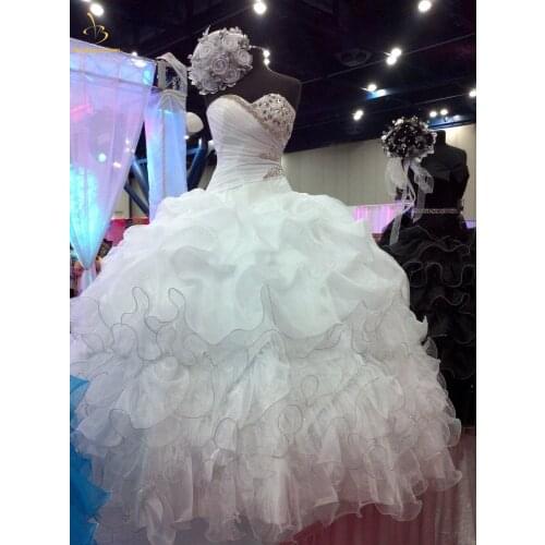 Bealegantom New 2021 Quinceanera Dresses Ball Gown Crystals Lace Up Vestido De Debutante Sweet 16 Party Dress QA1474