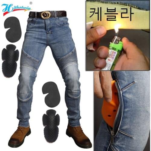 Motorcycle Pants Men fireproof and wearable Protective Gear Motocross Pants Motorcycle Riding Trousers Moto Pants With Knee