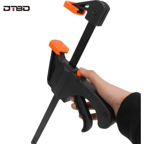 DTBD 6Inch Woodworking Clamps eavy Duty Bar F Clamp Clip Hard Grip Quick Ratchet Release DIY Carpentry Hand Vise Tool