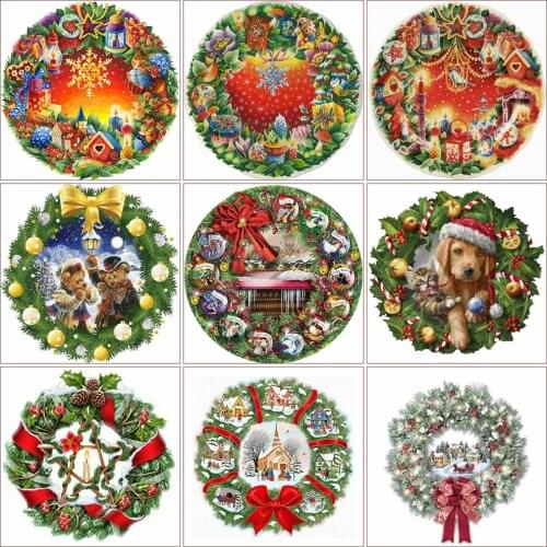 Evershine Diamond Painting Full Square Christmas Cross Stitch Diamond Mosaic Cartoon Beaded Rhinestones Art Winter Handmade Gift
