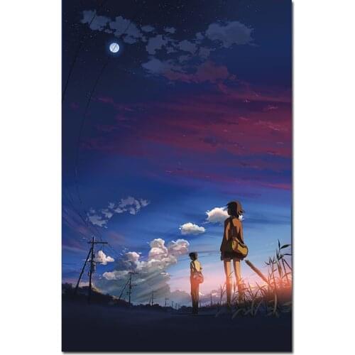 Manga Film Poster Anime 5 Centimeters per Second Movie Prints Wall Art Picture No Frame Cartoon Love Silk Painting 30x45cm