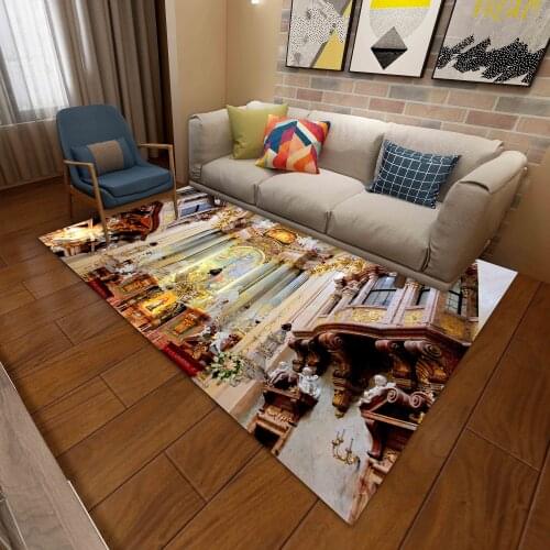 Area Rugs Church Pattern Home Floor Mat Sofa Bedroom Livingroom Decoration Bathroom Printed Doormat Pray Carpets