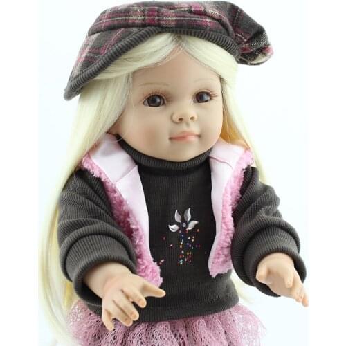 18 Inches Cute Girl Baby Doll Girl Gift America Simulation Doll Princess Bobbi Girl Handmade Dolls for Children Gifts