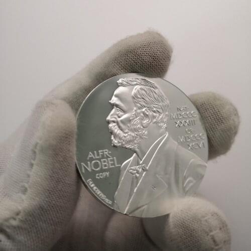New Alfred Bernhard Nobel Silver Coin Commemorative Coins Collection Gift Souvenir Art Metal