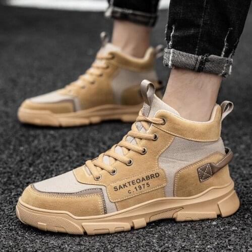 2021 Fashion mens boots winter outdoor leather army boots breathable large size desert boots mens snow boots Botas de hombre