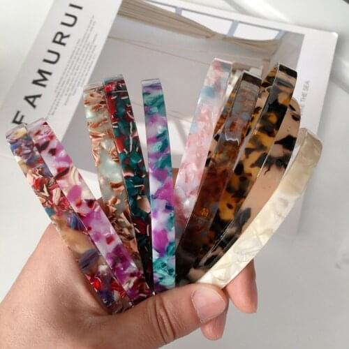 Ruoshui Woman Acetate Hairband Bezel Women Headband Lady Hair Accessories Head Hoop Girls Ornaments Headwear