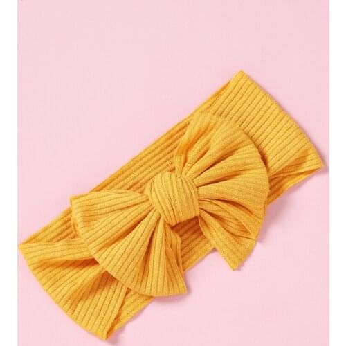 Solid Color Bowknot Baby Headband Elastic Turban Hairband Baby Girl Headbands Hair bands for Baby Girls Hair accessories