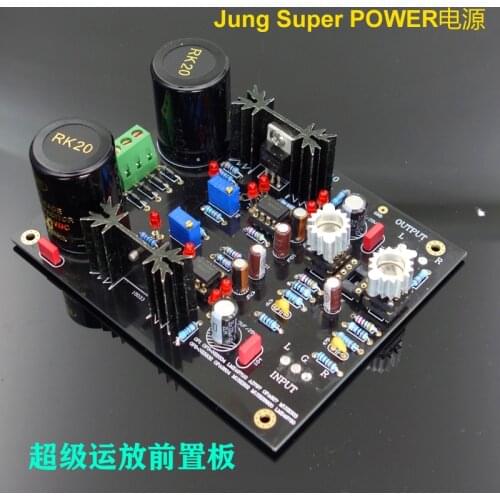 HI END op amp front board with Jung Super POWER core power front board