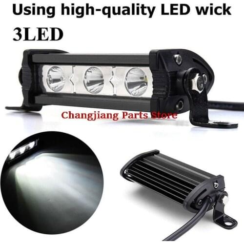 Plastic Car styling 4'' 9W 3LED Work Light Bar 12V DRL LED Car Work Light Bar Spotlight Runnig Lights For Offroad ATV SUV