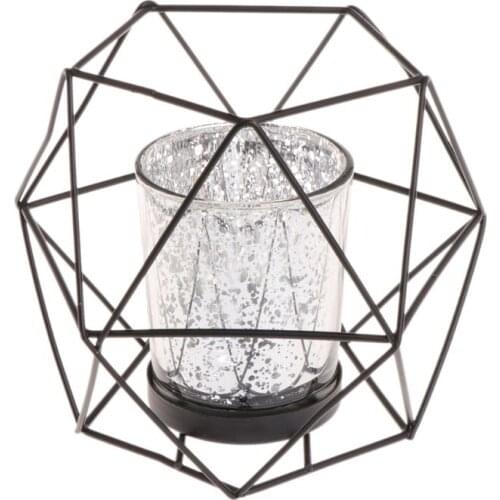 2021 New Nordic Style 3D Geometric Candlestick Metal Candle Holder Wedding Home Decor Hot
