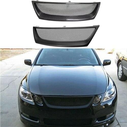 Car Front Bumper Center Grille Grill Refit For LEXUS GS300 GS350 2006-2008 Matt Black, Carbon Fiber