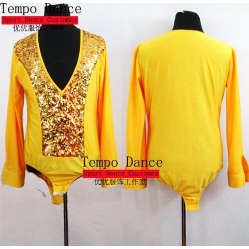 New Ballroom Latin Dance Shirts of 2019 Kids Boys Men Long Sleeve Adult Performance Clothing Competition Tops