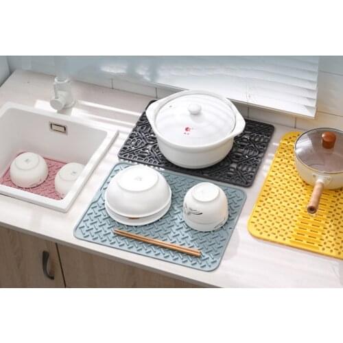 Silicone multi-purpose hollow drain pad kitchen sink protection anti-drop debris filter non-slip insulation pad