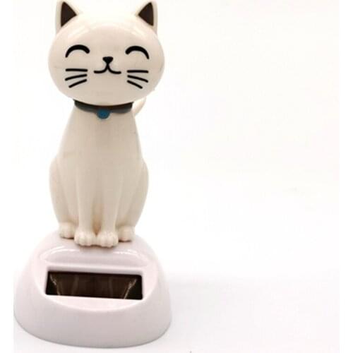 Shaking Head Dancing Little Cat Figure Table Top Home Office Dashboard Decoration Bobble Head Doll Trinket for Kids