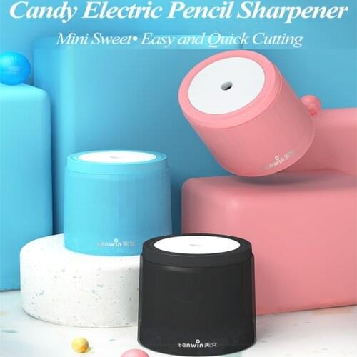 Tenwin Auto Electric Pencil Sharpener Touch Switch Pencil Sharpener Color Pencil For 6-8mm Pencil School Office Home Stationery