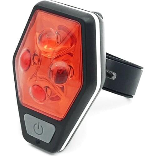 Mingray LED Bicycle light AAA 4 Red glow bike rear light outdoor bag clip warning light waterproof road emergency lantern
