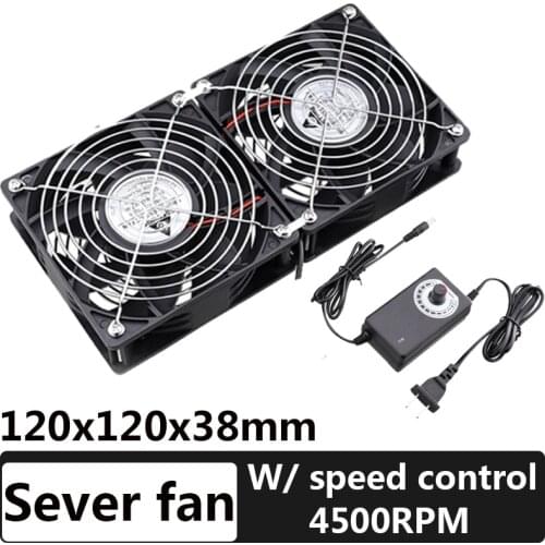 Gdstime 120mm 4500RPM Fan cooling With controller 12cm 12V 220V Btc Machine Chassis Workstation Cabinet Radiator Server fan 38mm
