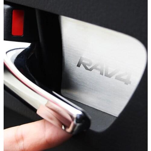 STAINLESS STEEL INTERIOR DOOR HANDLE TRIM MOLDING GARNISH FOR TOYOTA RAV4 2014-2018 ACCESSORIES CAR STYLING