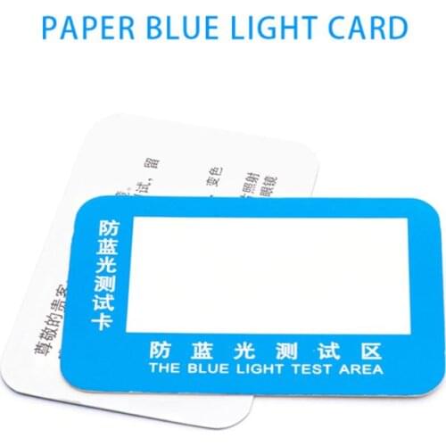 10pcs PVC Anti-Blue Light Test Card Test Light Glasses Blue Light Detection Card 50PB