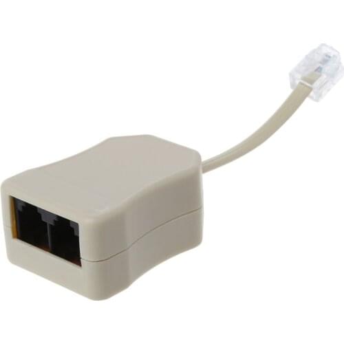 2021 New Portable ADSL Modem Telephone Phone Fax In-Line Splitter Filter Network 1PC