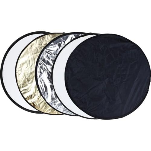 24 inch 60cm 5 in 1 Portable Collapsible high quality Light Round Photography Reflector for Studio Multi Photo Disc Photographic