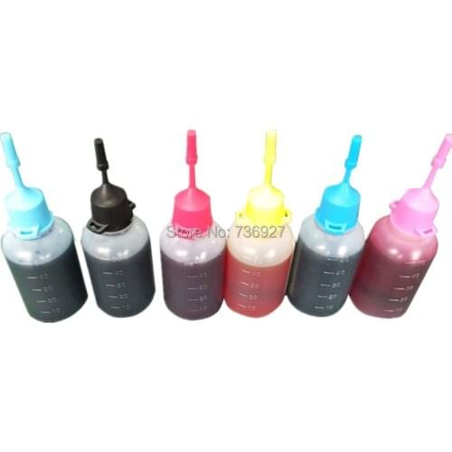 6X 50ml T5591 T5592 T5593 T5594 Refill Dye ink for Epson Stylus Photo RX700 inkjet printer